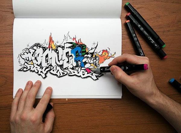Как да нарисувате графити на хартия. Практически препоръки