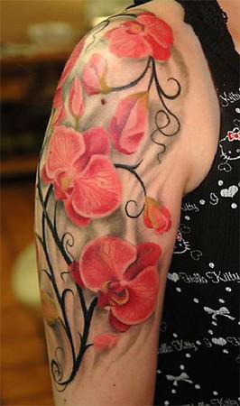 орхидея татуировка
